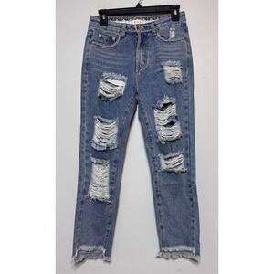 NWOT POL Distressed Jeans‎ Size Small Grunge Streetwear Edgy Indie Sleaze Boho